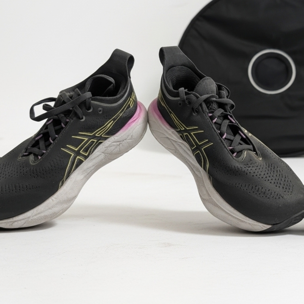 ASICS Gel Nimbus 25 Women's Black and Purple Running Shoes Size 9.5